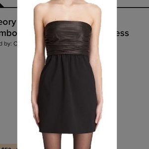 Theory leather top sleeves dress. New With Tags